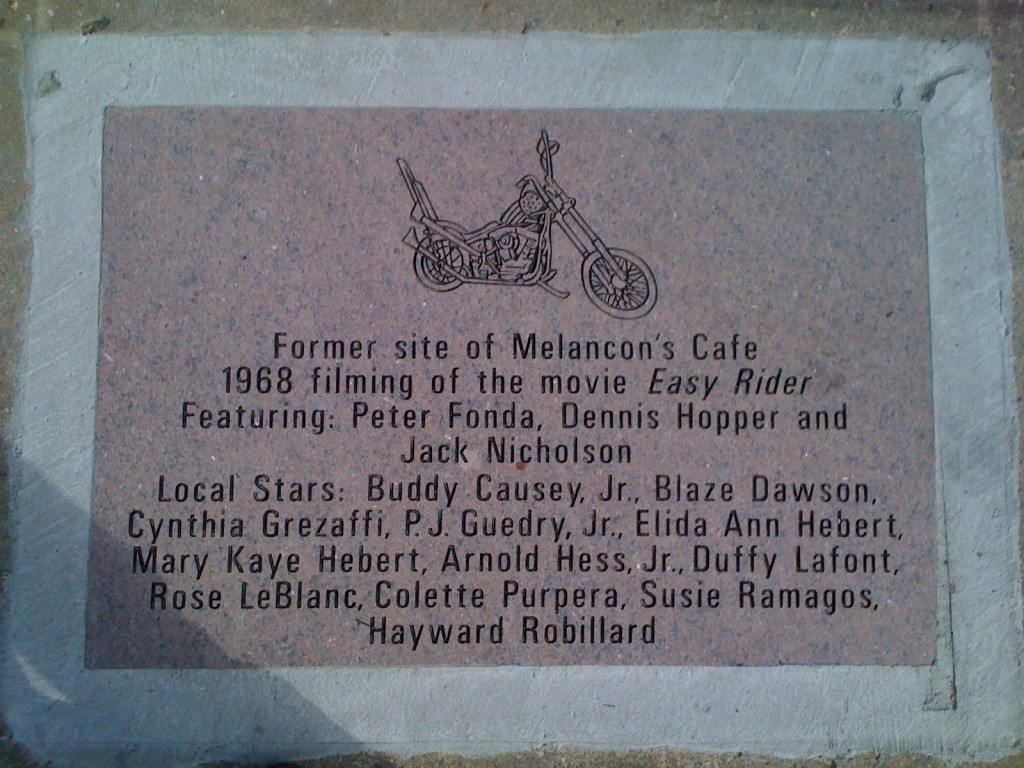 The Plaque where the Easy Rider Cafe once Stood